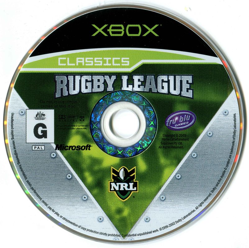 Media for NRL Rugby League (Xbox) (Classics release)