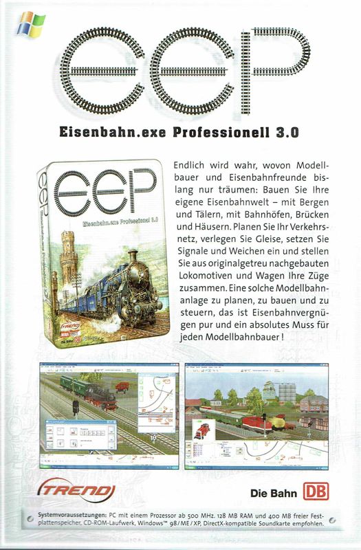 Advertisement for German Trains Volume 2: Die Baureihe V160 (Windows): Front