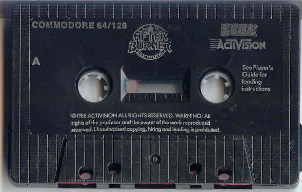 Media for After Burner II (Commodore 64) (Cassette release)