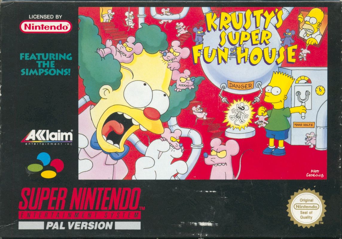 Front Cover for Krusty's Super Fun House (SNES)