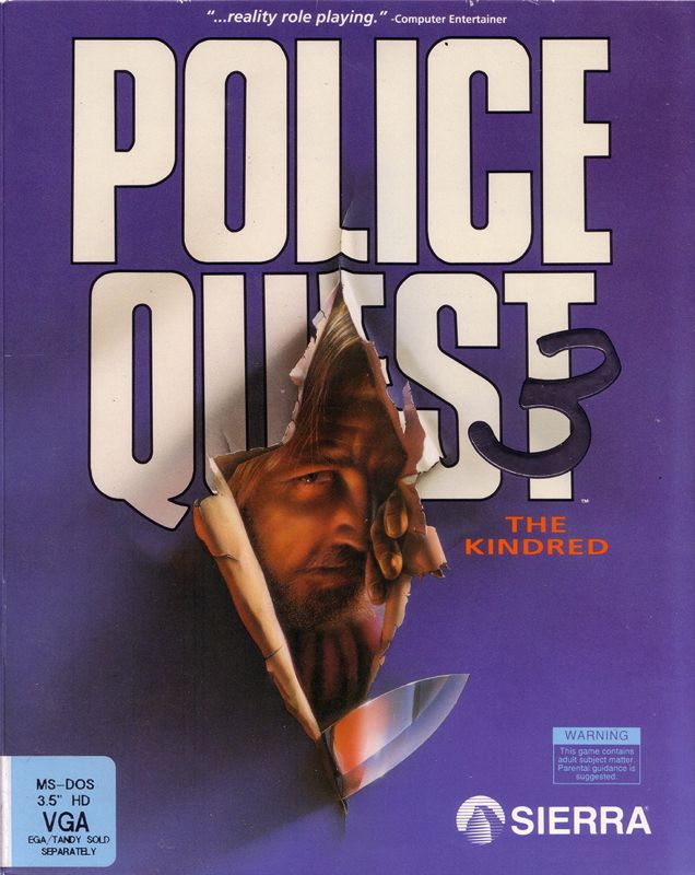 Front Cover for Police Quest 3: The Kindred (DOS) (3.5" HD VGA version)
