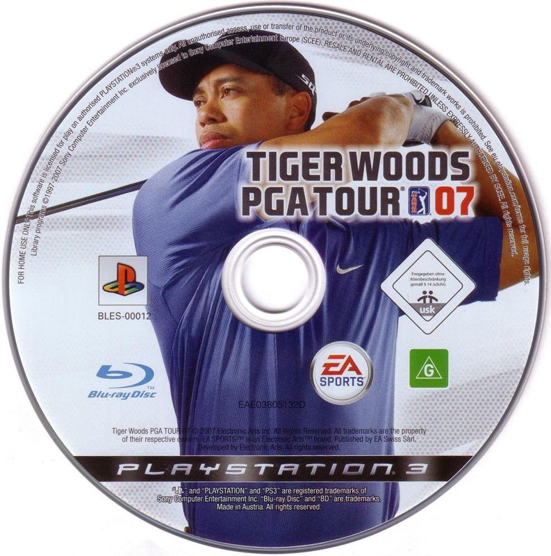 Media for Tiger Woods PGA Tour 07 (PlayStation 3)
