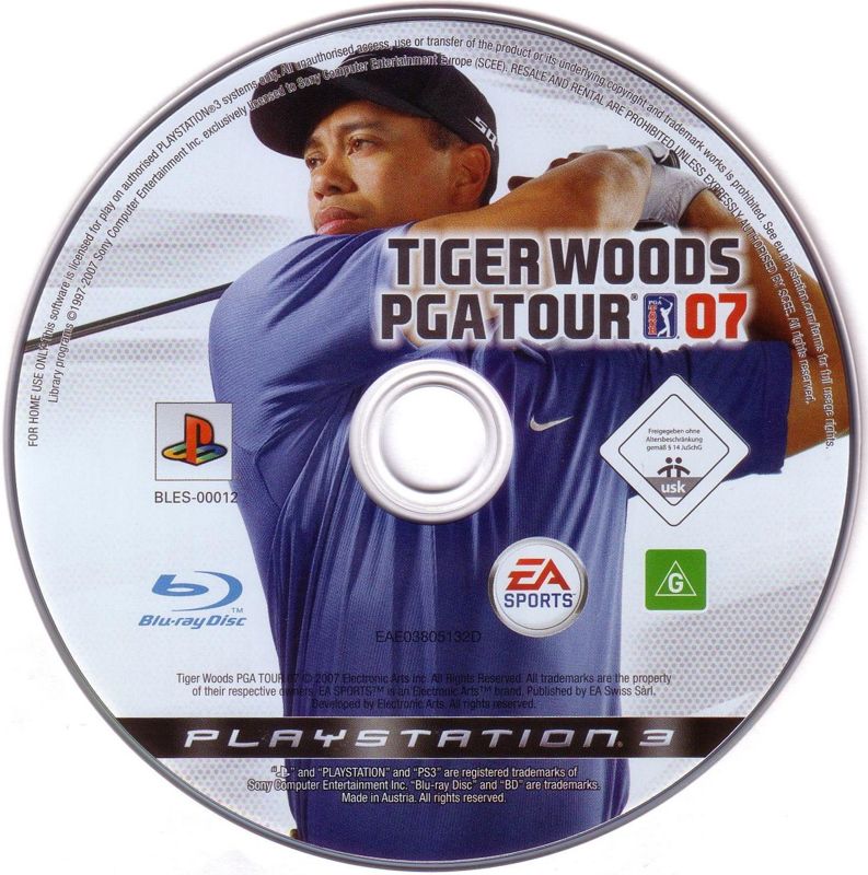 Tiger Woods PGA Tour 07 cover or packaging material - MobyGames