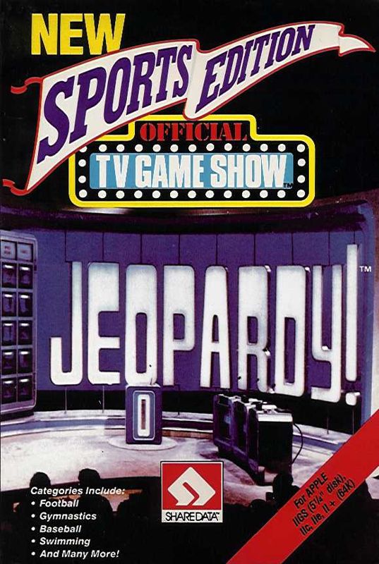 Front Cover for Jeopardy!: New Sports Edition (Apple II)