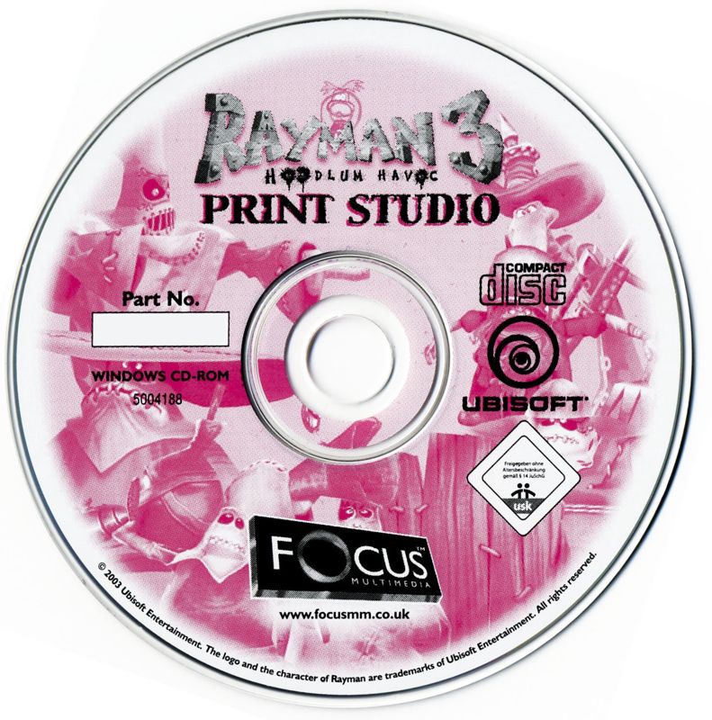 Media for Rayman: 10th Anniversary Collection (Windows): Rayman 3: Woodlum Havoc Printstudio CD