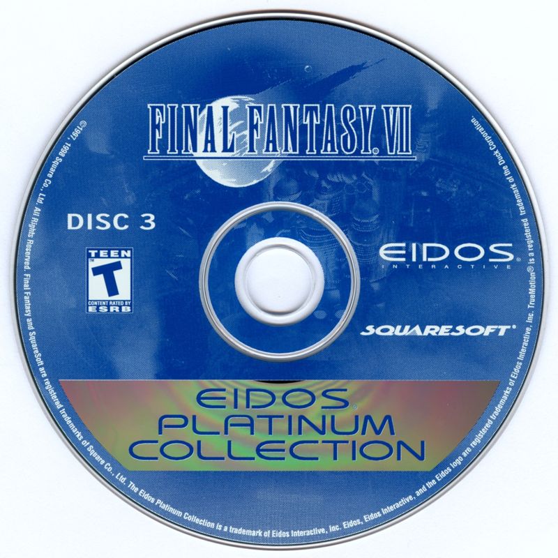 Media for Final Fantasy VII (Windows) (Eidos Platinum Collection release): Disc 3