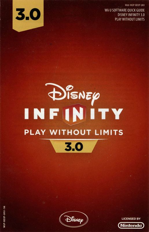 Manual for Disney Infinity: 3.0 Edition - Starter Pack (Wii U): Front