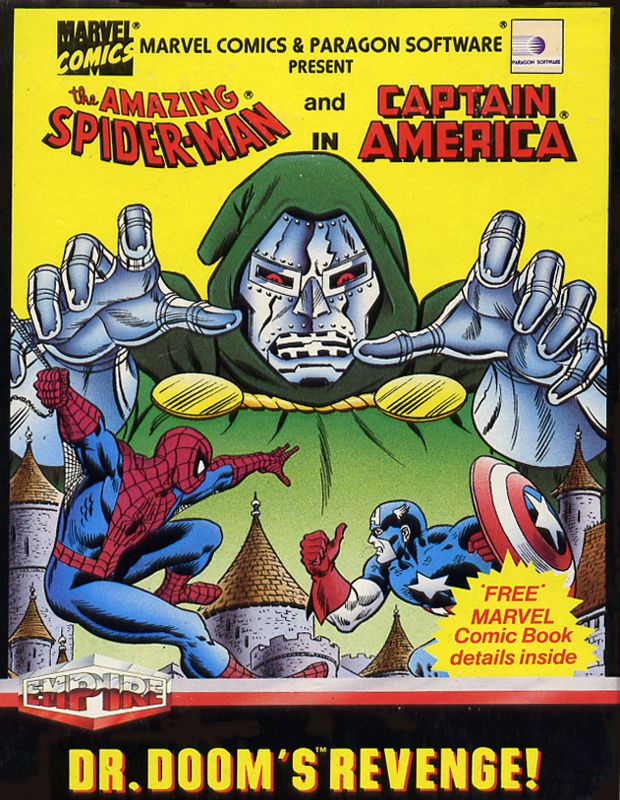 Front Cover for The Amazing Spider-Man and Captain America in Dr. Doom's Revenge! (Commodore 64)
