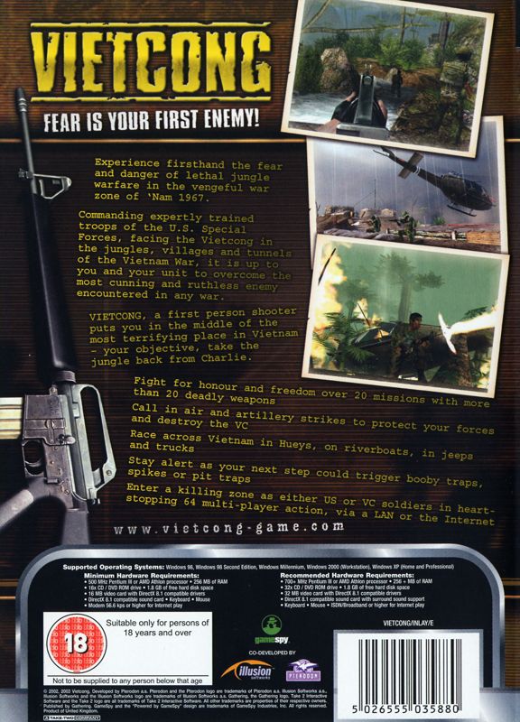 Back Cover for Vietcong (Windows)