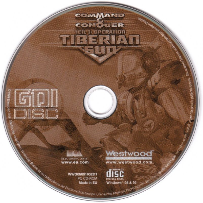 Media for Command & Conquer: Tiberian Sun - Firepower (Windows): Tiberian Sun - Disc 1 (GDI)