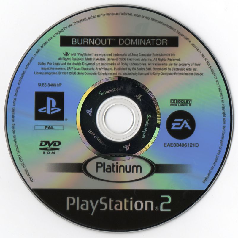 Media for Burnout: Dominator (PlayStation 2) (Platinum release)