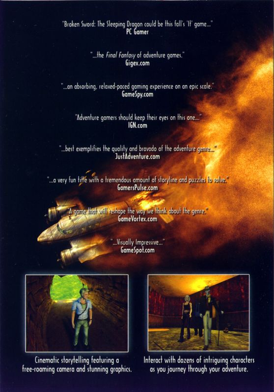 Inside Cover for Broken Sword: The Sleeping Dragon (Windows): Left Flap