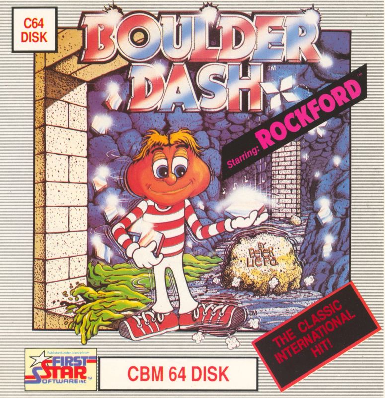Front Cover for Boulder Dash (Commodore 64) (Prism Leisure release)