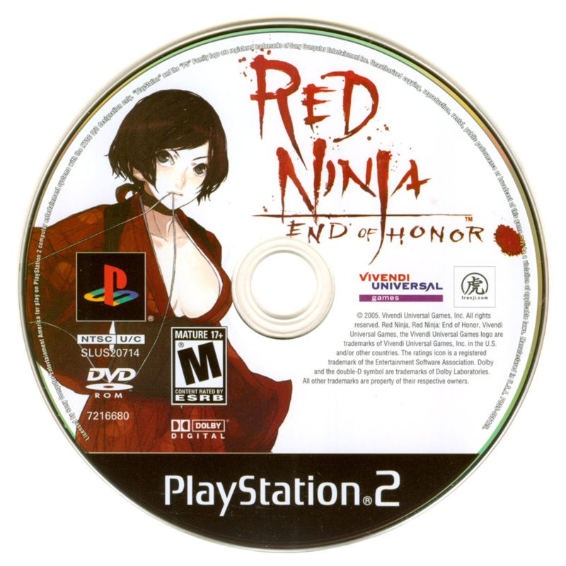 Red Ninja End of Honor cover or packaging material MobyGames