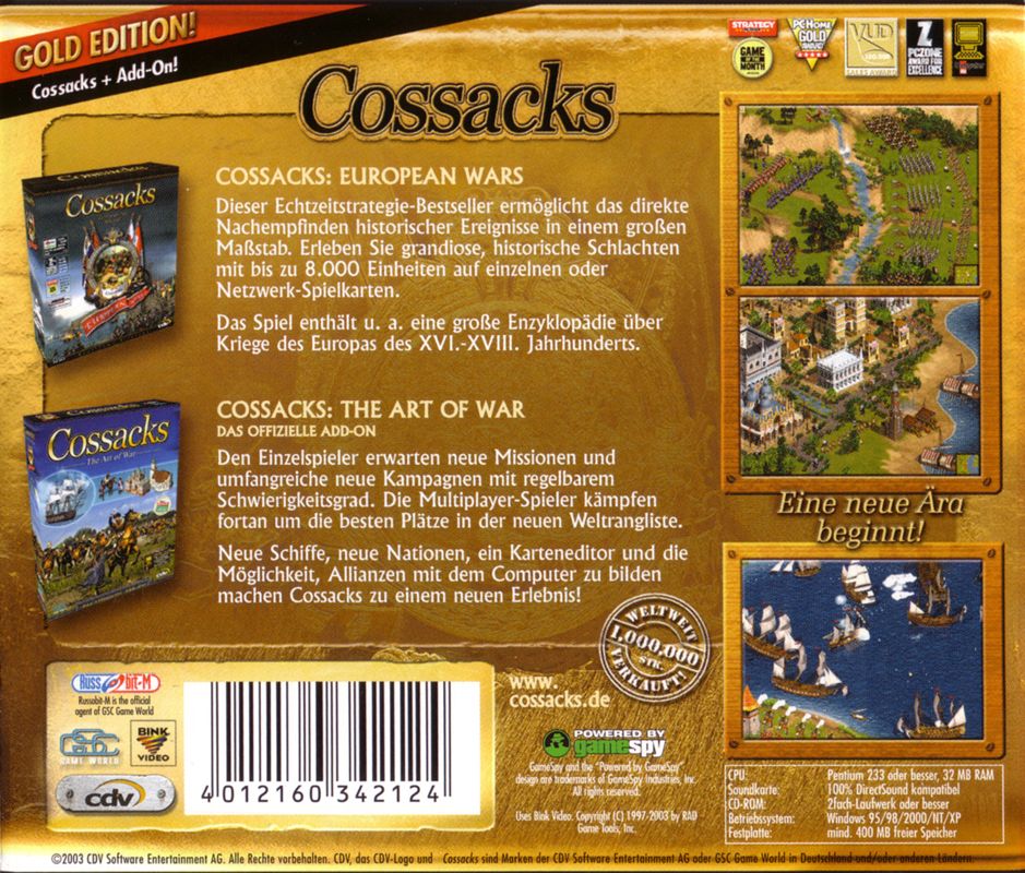 Other for Cossacks: Gold Edition! (Windows): Jewel Case - Back