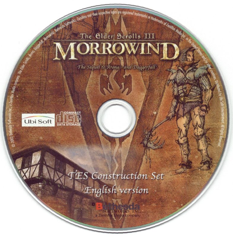 Media for The Elder Scrolls III: Morrowind (Windows): TES Construction Set Disc
