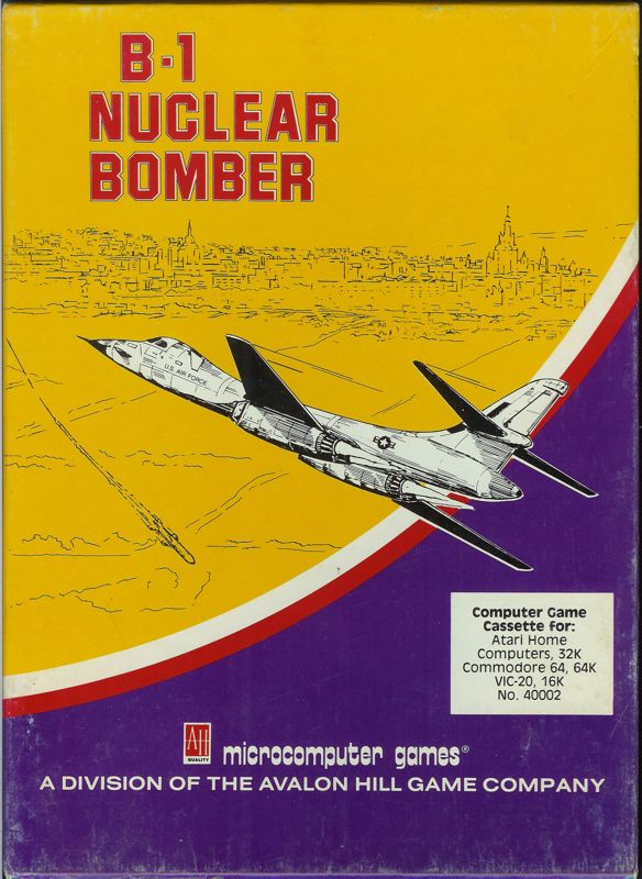 Front Cover for B-1 Nuclear Bomber (Atari 8-bit and Commodore 64 and VIC-20)