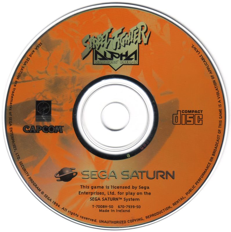 Media for Street Fighter Alpha: Warriors' Dreams (SEGA Saturn)