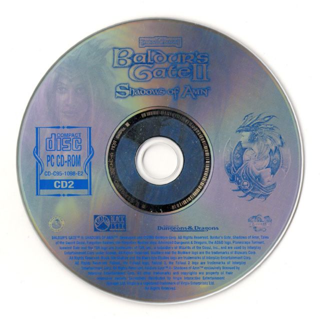 Media for Baldur's Gate II: Shadows of Amn (Windows): Disc 2