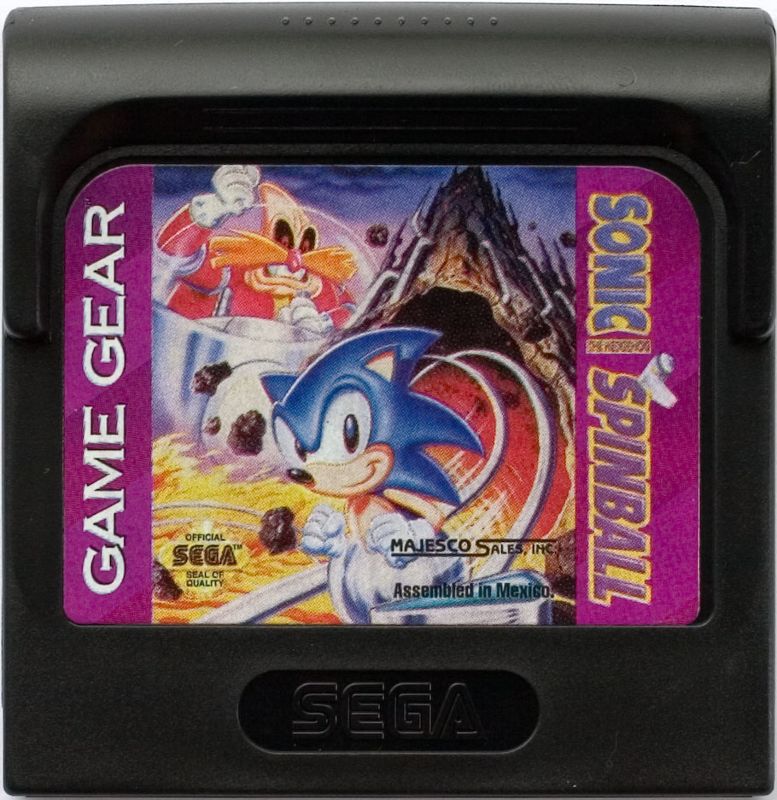 Media for Sonic the Hedgehog: Spinball (Game Gear) (Majesco re-release with b/w manual)