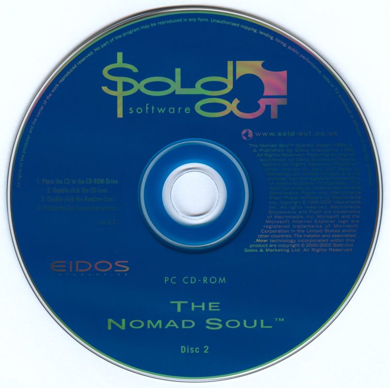 Media for Omikron: The Nomad Soul (Windows) (Sold Out Software release): Disc 2