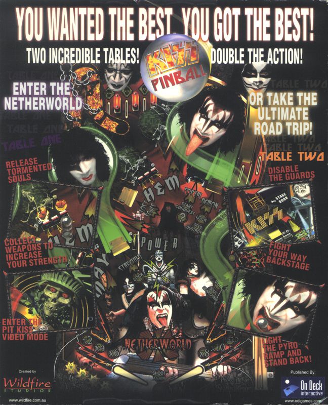 Back Cover for Kiss Pinball (Windows)