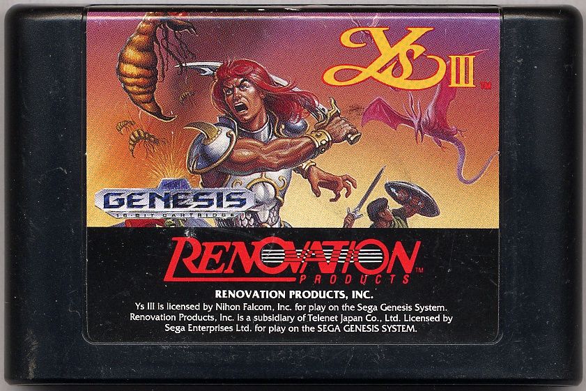 Media for Ys III: Wanderers from Ys (Genesis)