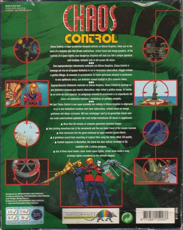 Back Cover for Chaos Control (DOS)