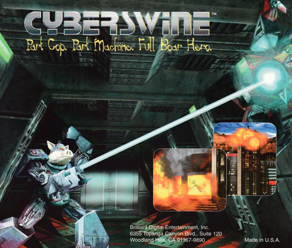 Back Cover for Cyberswine (Windows): Jewel case -- back
