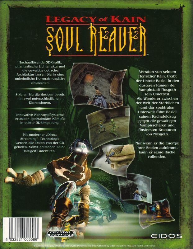 Back Cover for Legacy of Kain: Soul Reaver (Windows)