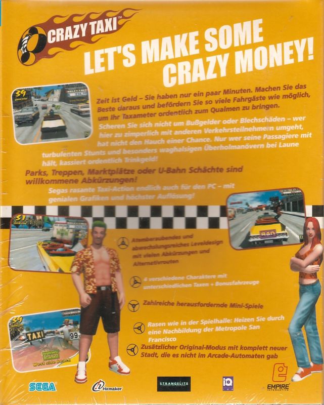 Back Cover for Crazy Taxi (Windows)