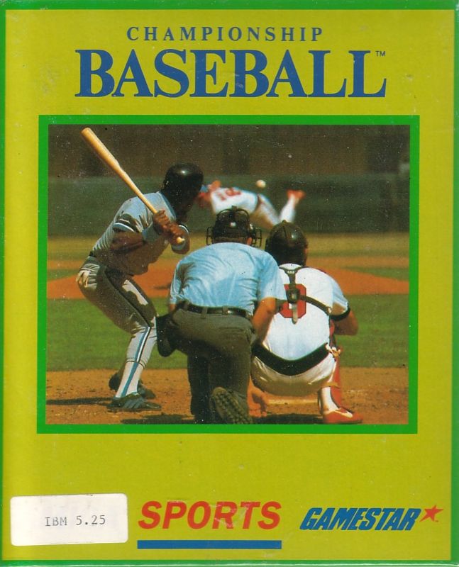 Front Cover for Championship Baseball (DOS) (Prism Leisure re-release)