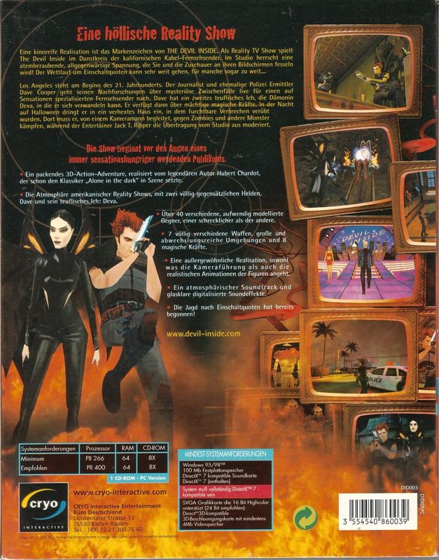 Back Cover for The Devil Inside (Windows)