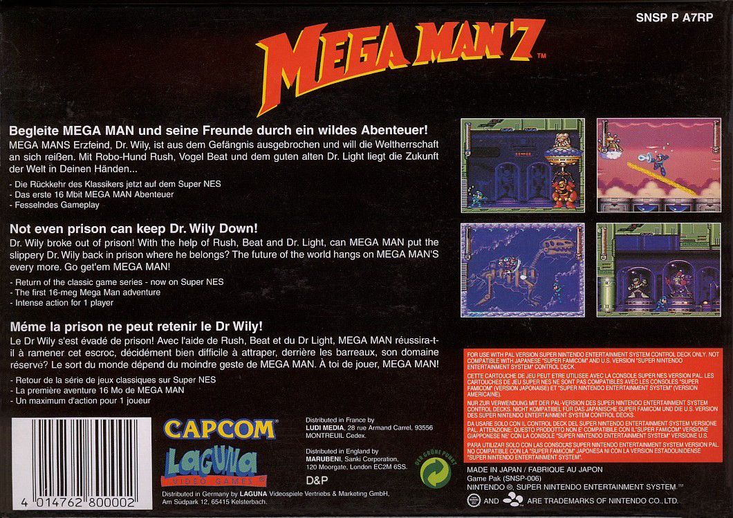 Mega Man 7 cover or packaging material - MobyGames