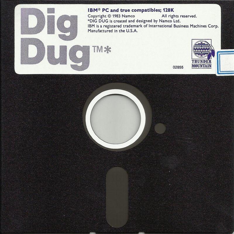 Media for Dig Dug (PC Booter) (Thunder Mountain Budget 5.25" re-release)