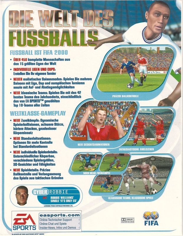 Back Cover for FIFA 2000: Major League Soccer (Windows)