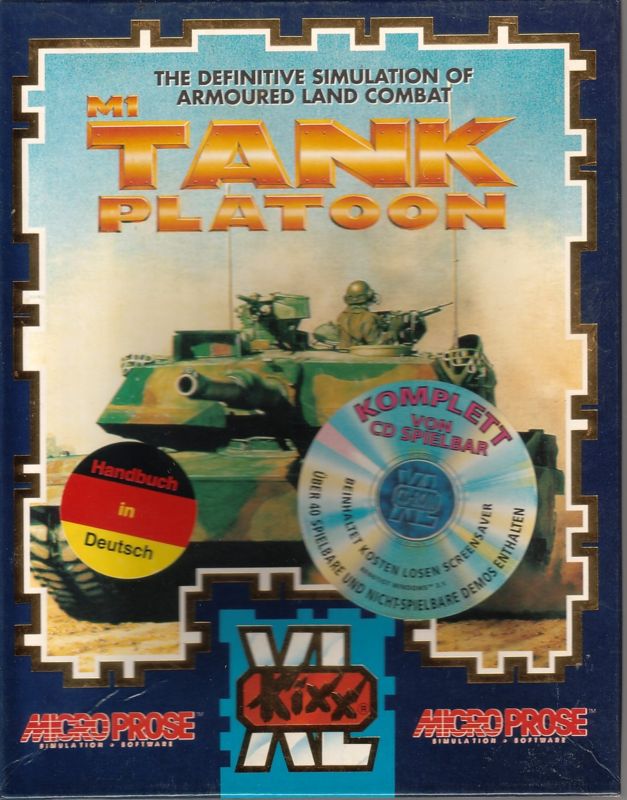 Front Cover for M1 Tank Platoon (DOS) (Kixx XL Release)