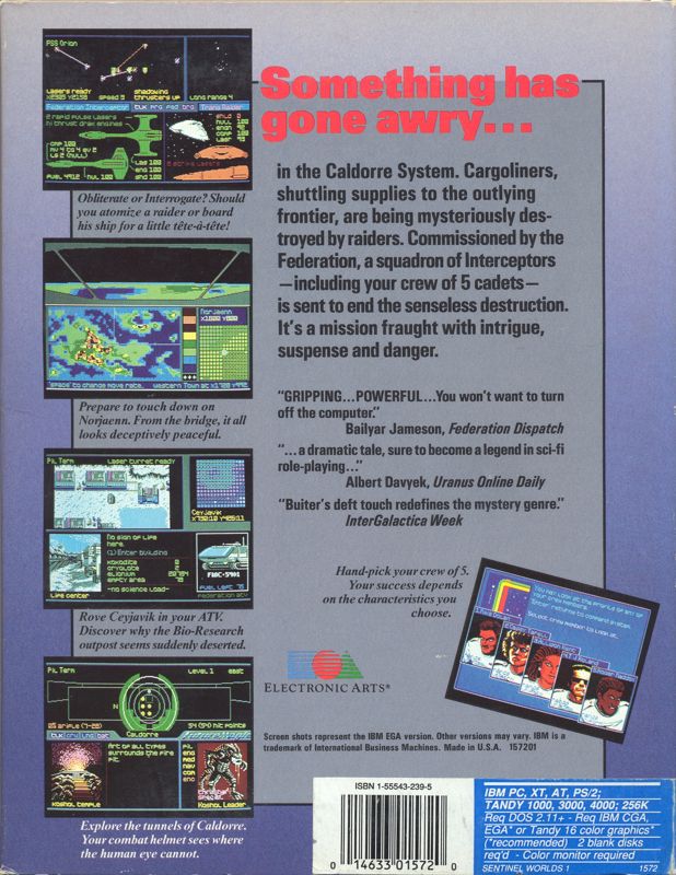 Back Cover for Sentinel Worlds I: Future Magic (DOS)