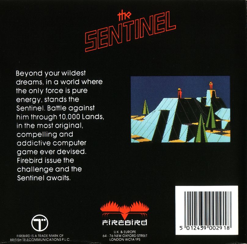 Back Cover for The Sentry (Atari ST)