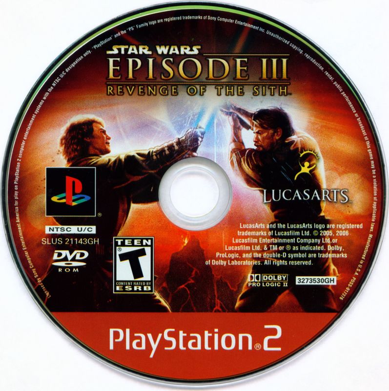 Media for Star Wars: Episode III - Revenge of the Sith (PlayStation 2) (Greatest Hits release)