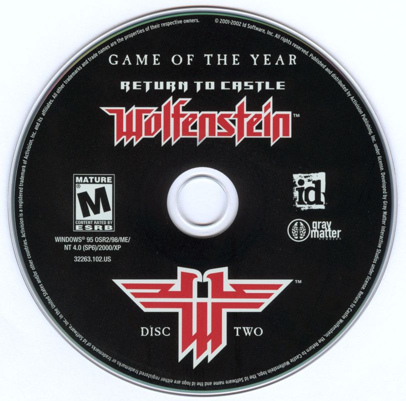 Media for Return to Castle Wolfenstein: Game of the Year (Windows): Disc 2