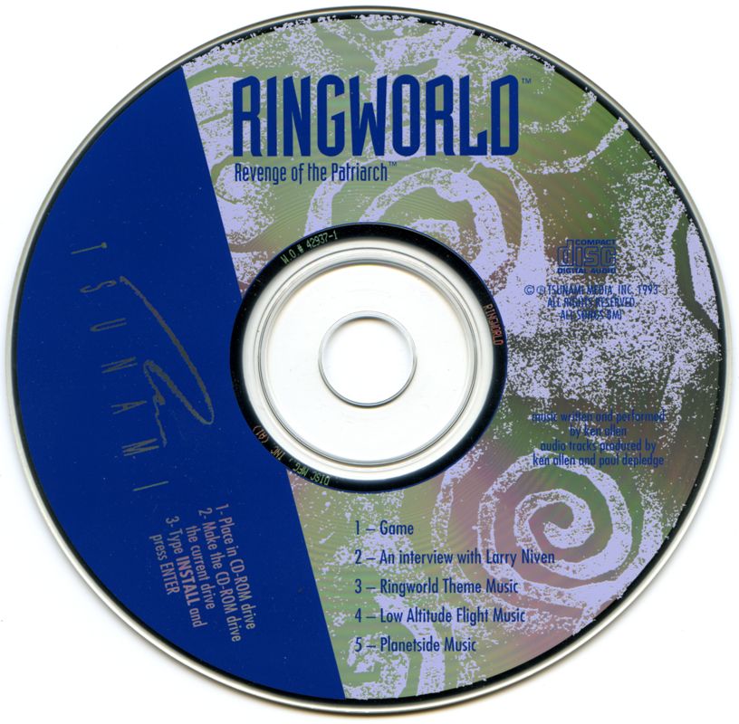 Media for Ringworld: Revenge of the Patriarch (DOS) (1993 CD version)