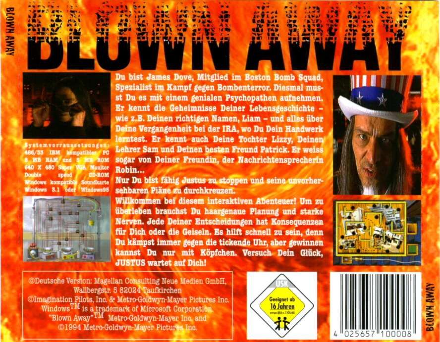 Other for Blown Away (Windows 3.x): Jewel Case - Back