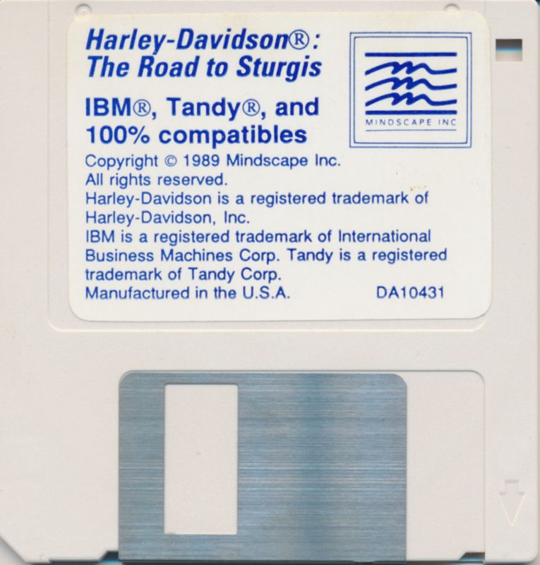 Media for Harley-Davidson: The Road to Sturgis (DOS) (3.5" Floppy Disk release)