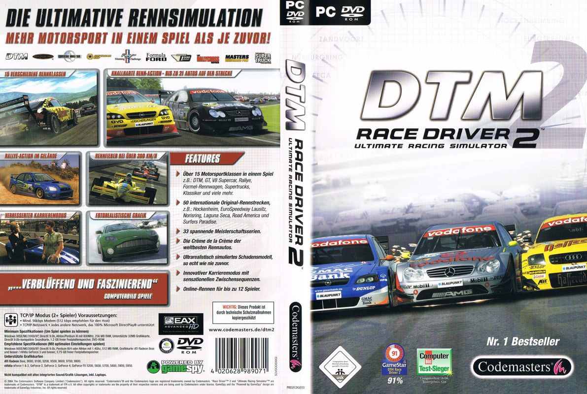 Full Cover for TOCA Race Driver 2 (Windows) (Re-release (.pdf-manual only))