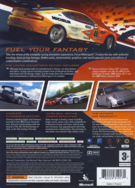 oplukker tyfon Kloster Forza Motorsport 2 (Limited Collector's Edition) cover or packaging  material - MobyGames