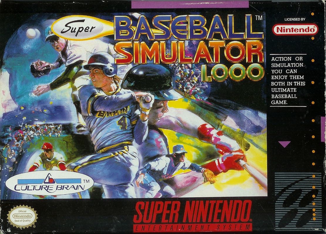 Front Cover for Super Baseball Simulator 1.000 (SNES)