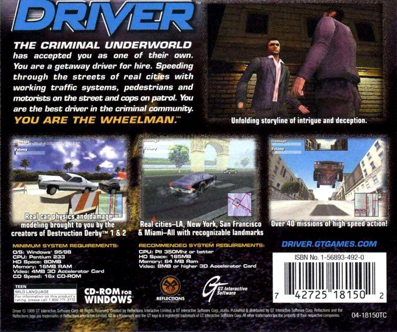 Other for Driver (Windows): Jewel Case - Back