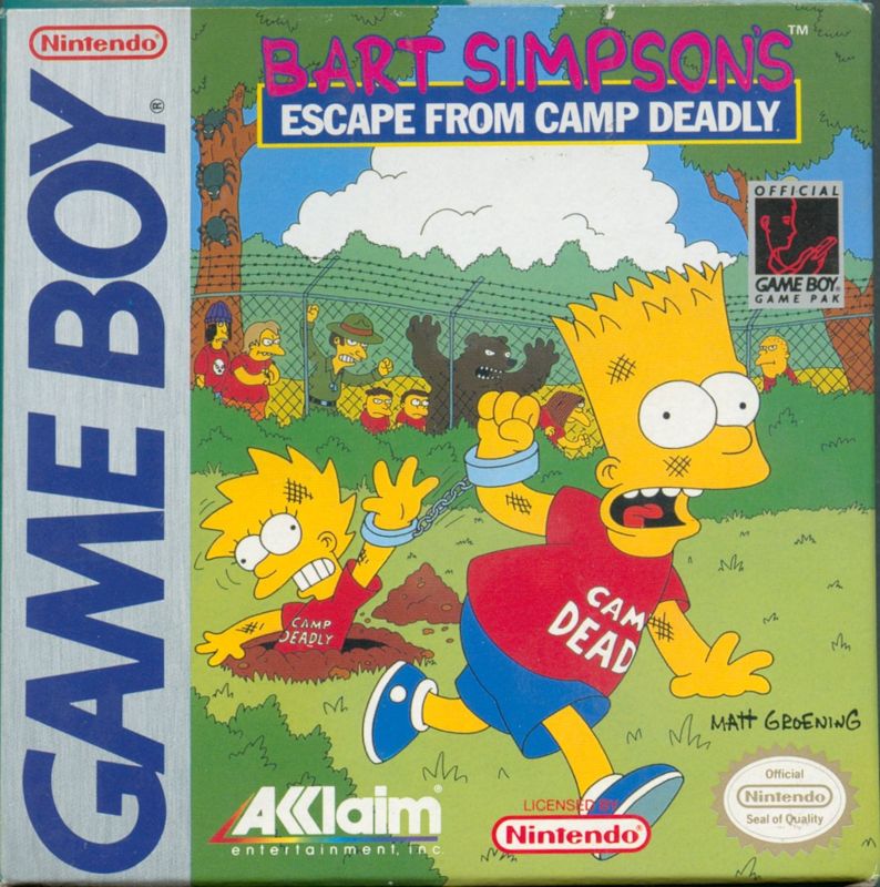 Front Cover for Bart Simpson's Escape from Camp Deadly (Game Boy)