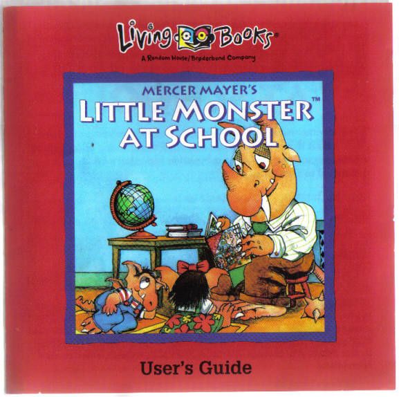Front Cover for Little Monster at School (Windows 3.x): Also the manual